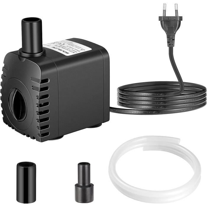 Pompe à Eau Submersible 400L/h - 110-120V - Pour Fontaine, Aquarium, étang - Silencieuse