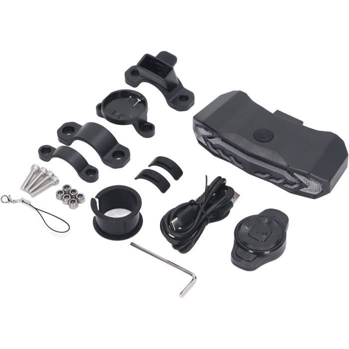 Feu Arrière Vélo Intelligent ROCKBROS - Étanche, Rechargeable USB, Télécommande, Clignotant