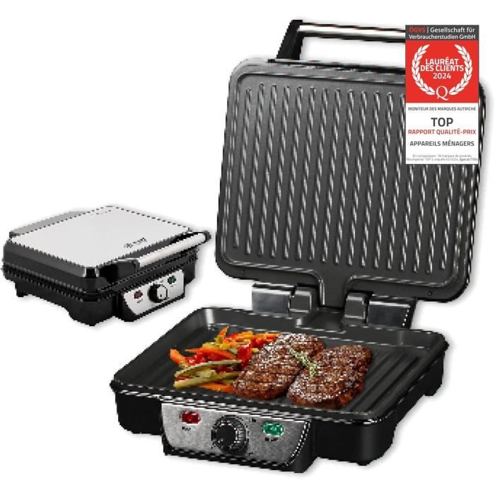 Gril De Table Philips 5000 - 2400W, Plaques Réversibles, 2 Zones De Cuisson, 1400 Cm², Compatible Lave-vaisselle