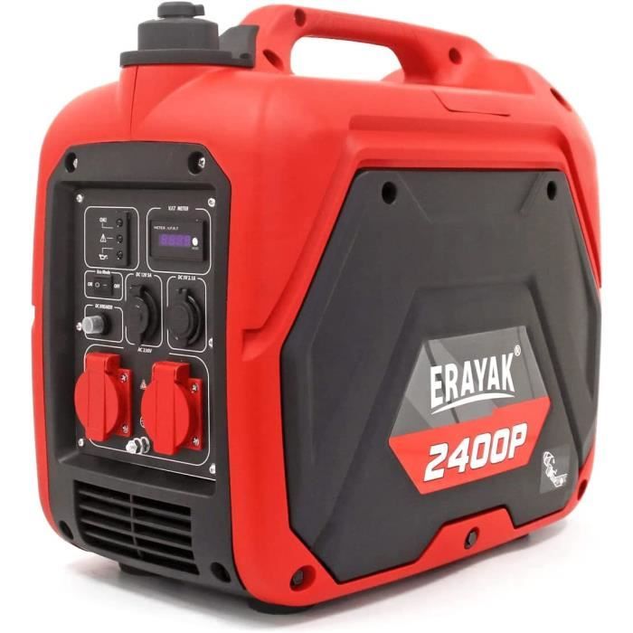 ERAYAK 2400W Groupe électrogène de Secours Groupe électrogène à Onduleur Silencieux Essence, 19