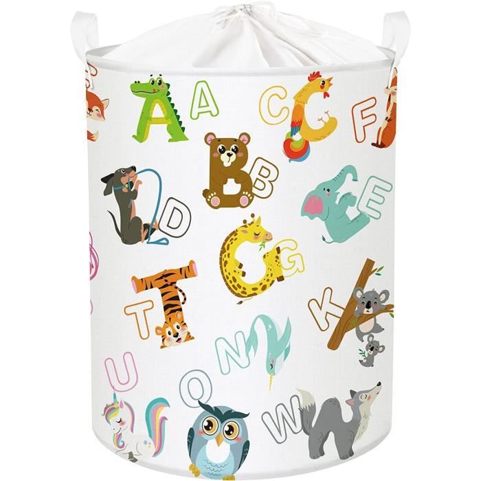Clastyle 45L Corbeilles à Linge Vert Feuilles Tropicales Paniers à Linge Sale Pliables Rond pour