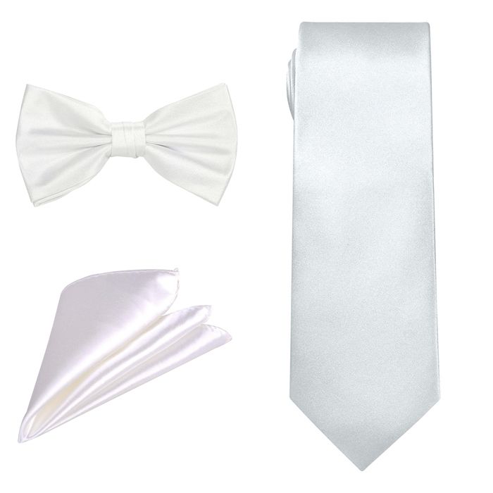 Mouche et mouchoir pour homme en noir