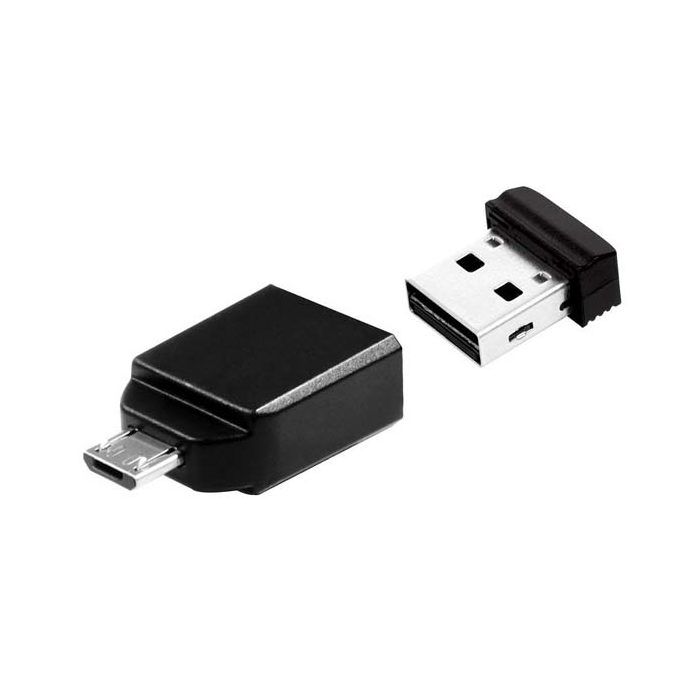 VERBATIM Clé USB Store 'n' Go Nano - 16 Go - USB 2.0 - avec Micro USB Adapter