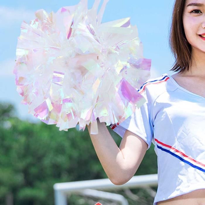 Pompones De Porristas 2 Pack Cheerleader Pom Poms Cheering Squad Pompoms Pom Cheering Team Foil Plastic Youth Pom School Cheer Dance Kids Adults Team Spirit Cheering 12 In Cheer Poms