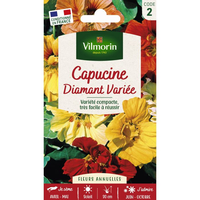 Meilleurs prix pour VILMORIN Capucine Diamant variée double naine