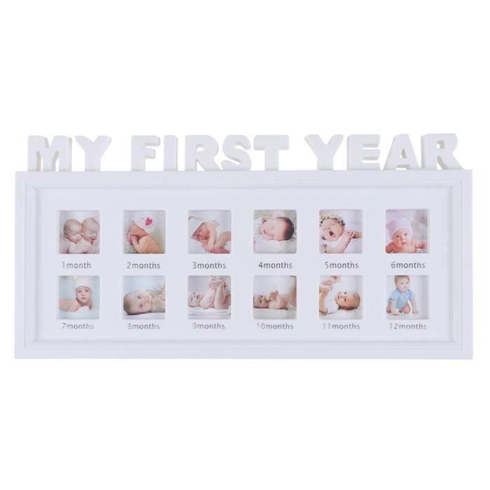Style Unique 12 Mois Ma Premiere Annee Cadre Photo Rahmen Bebe Infantile Nouveau Ne Photographes Albums Memorable De Cadre Photo Cdiscount Maison