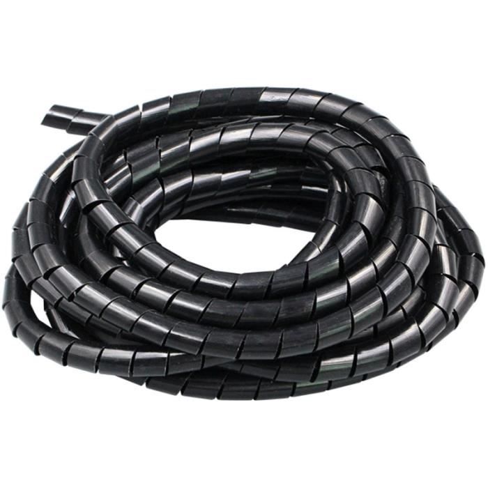 11/ m Long C/âble spirale Wire Wrap Tube de 8/ mm en poly/éthyl/ène noir