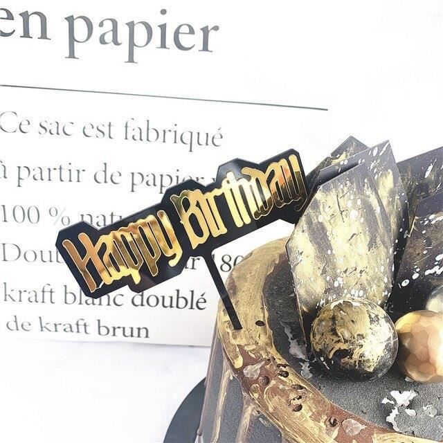 Décoration de gâteau,15--Décoration de gâteau'anniversaire en acrylique