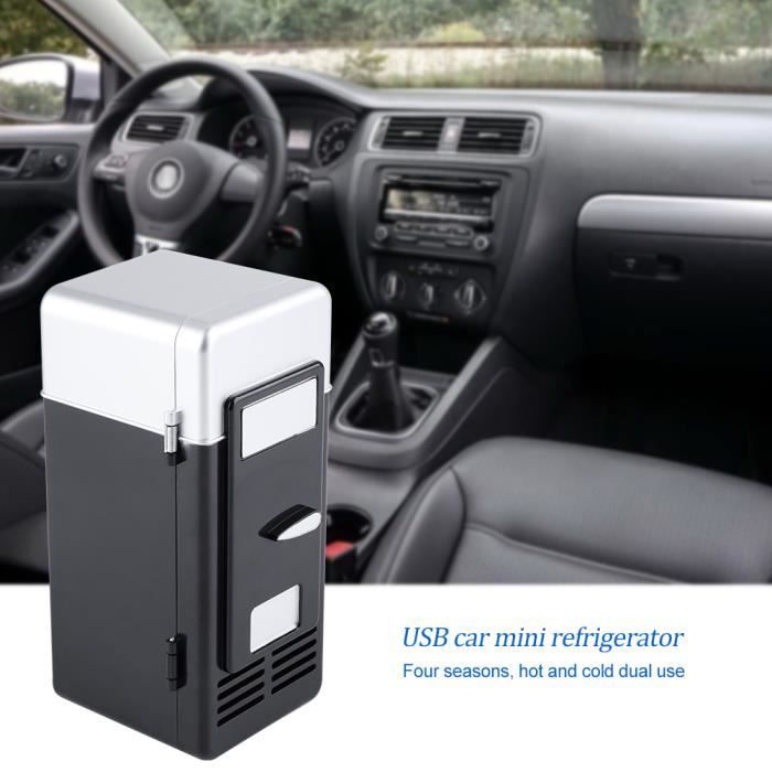 glacière et réchaud USB Portable avec capacité de Deux canettes de Boissons pour Bateau de Voiture de Bureau à Domicile Dpofirs Réfrigérateur 