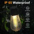 Guirlande lumineuse solaire LED - 4.5 mètres 10 ampoules - Batteries chaudes - Décoration de Noël extérieure étanche IP65-1