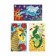 Kit loisir créatif enfant - Janod - Les Ateliers Du Calme - Sequins À Coller Dragons - Dès 6 ans-1