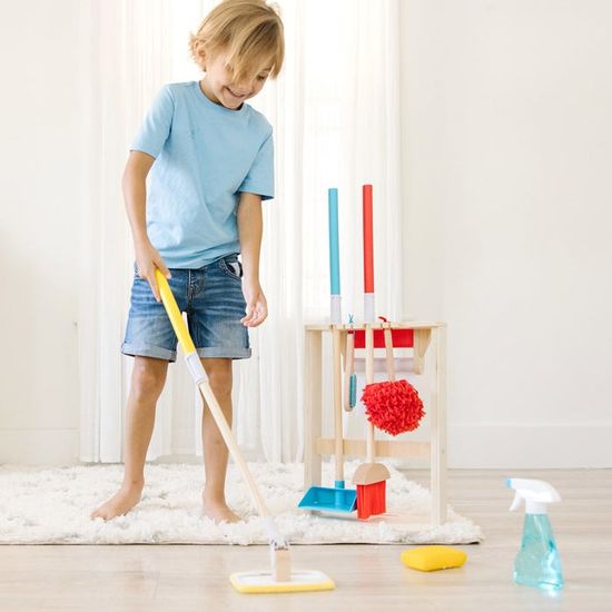 Acheter Ensemble de pelle à poussière et balai de nettoyage pour enfants, jeu de balayage, jouet de simulation