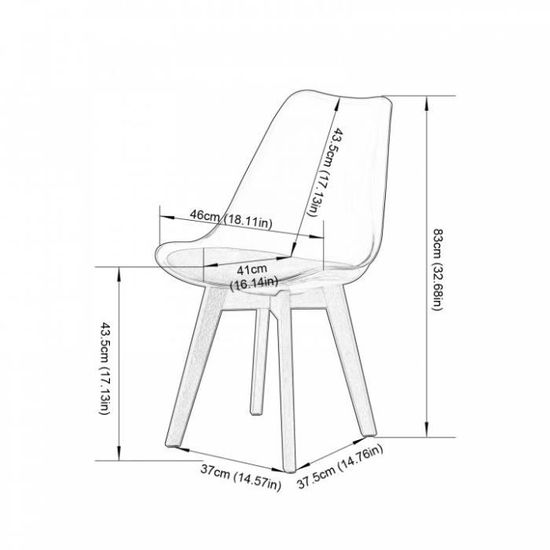 Lot De 6 Chaises Scandinaves Transparentes - Helsinki