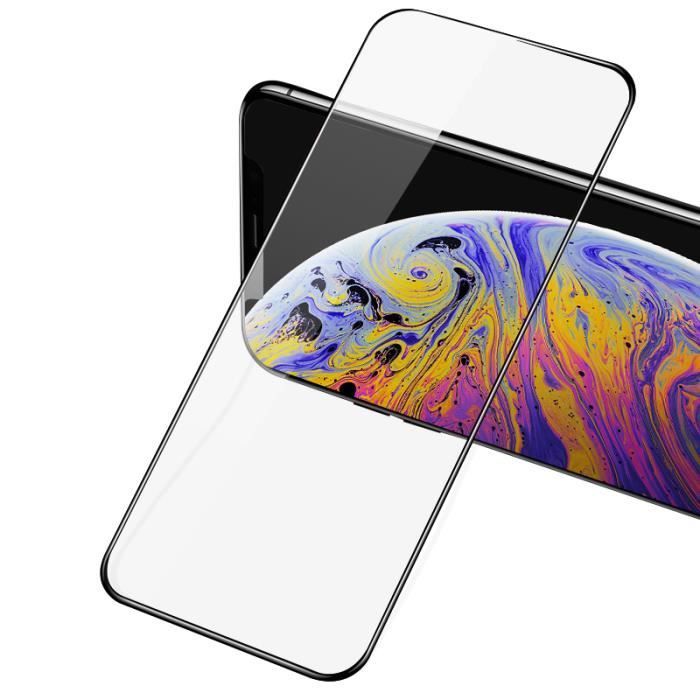 Protection d'ecran pour iPhone X en verre trempe antichoc - Sans