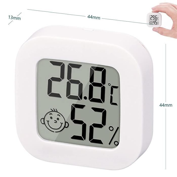 2Pcs Mini Thermomètre Hygromètre Digital Thermomètre Chambre Bébé  D'Humidité De Température Et Icône De Visage Indicateur De [H615] -  Cdiscount Puériculture & Eveil bébé