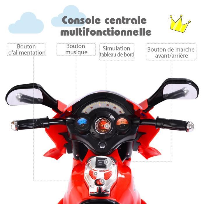 Costway moto électrique avec démarrage à un bouton,scooter vespa électrique  avec roues antidérapantes, pédale et phares avec usb/ mp3, pour enfant 3  ans+ jusqu'à 2,5 km/h/25kg (blanc) - Conforama