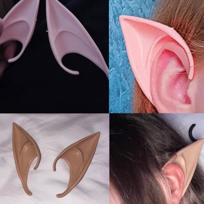 8 Paires D'oreilles D'elfe En Latex - Accessoires Cosplay Halloween Noël - 4 Couleurs, 2 Tailles - Pour Enfants Et Adultes