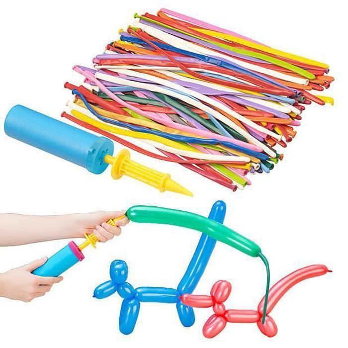 GLADFRESIT Lot De 2 Pompes à Ballons Manuelles Double Action – Gonflage Rapide & Facile Pour Ballons De Yoga, Fêtes, Mariages & Anniversaires (Rouge)