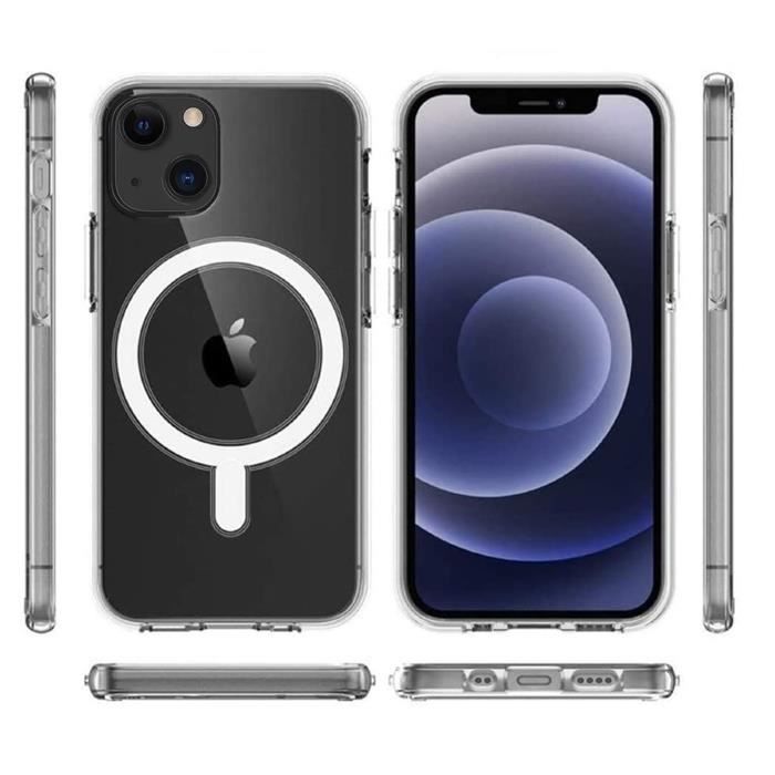 Coque IPhone 13 Mini Silicone TPU Galvanisé Motif Cœur Mignon - Protection Antichoc Noire
