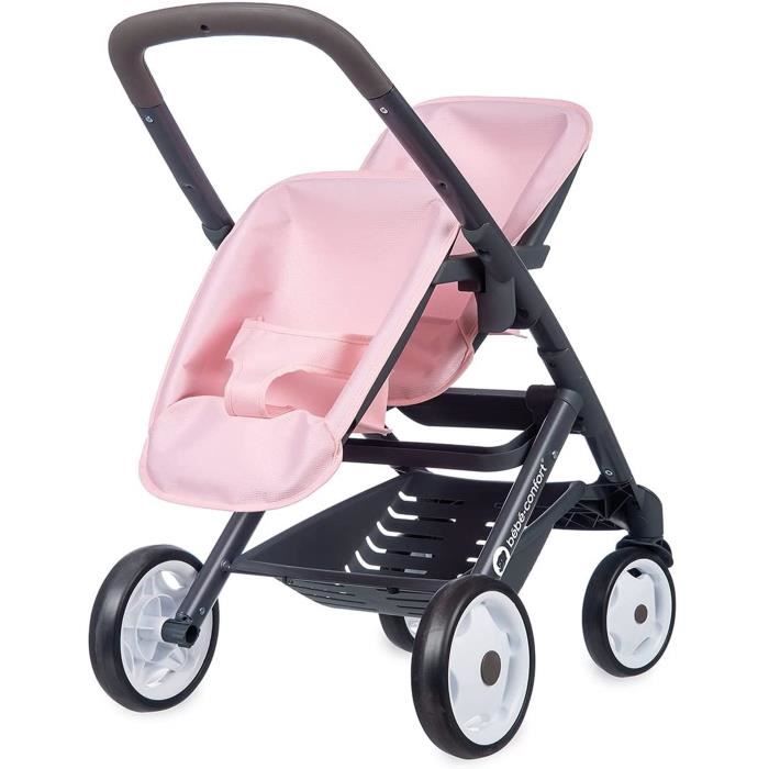 Poussette Landau Bébé Confort 3 en 1 - SMOBY - Roues silencieuses - Rose -  Cdiscount Jeux - Jouets