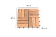 Lot de 33 dalles bois d'acacia - BEAU RIVAGE - Terrasse - Blanc - 30x30 cm - Finition huilée-2