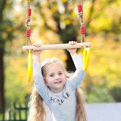 Lot de 4 anneaux de gymnastique Morwealth - Trapèze, Balançoire, Anneaux en corde - Jardin, Couleurs variées Lot de 4 anneaux de gymnastique Morwealth - Trapèze, Balançoire, Anneaux en corde - Jardin, Couleurs variées