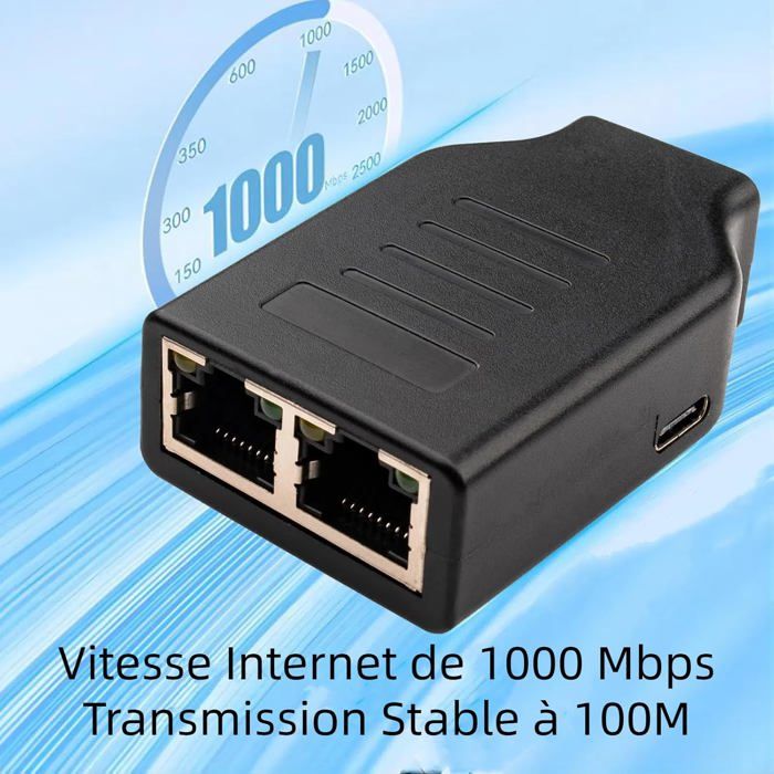 Gigabit Ethernet Switch 2 Ports With Type-C Power And Network Cable ...