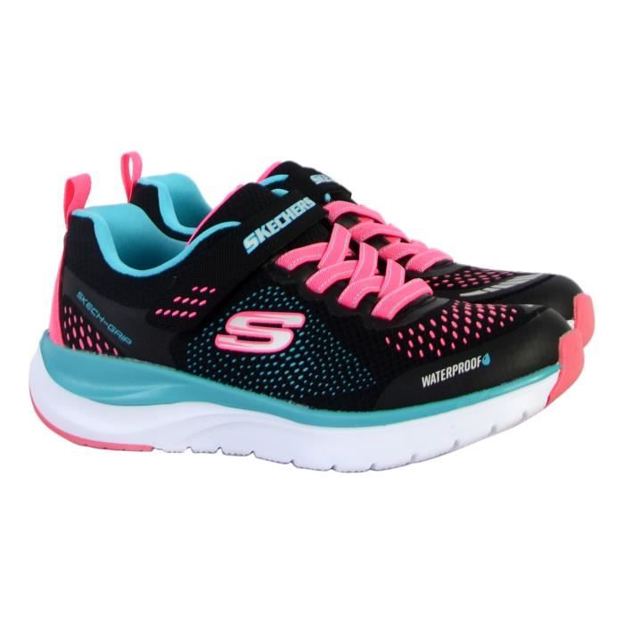 Basket SKECHERS Ultra Groove Scratch Fille Noir/Rose