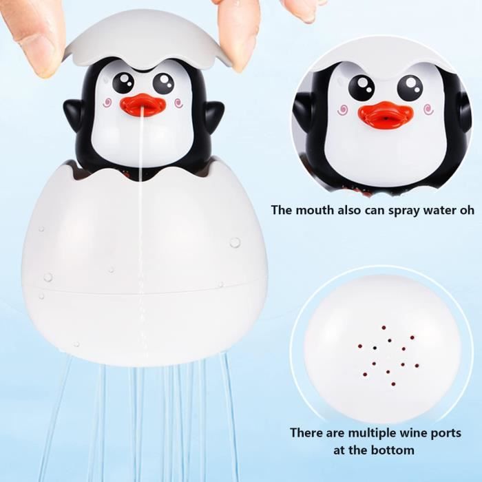 MeoZynxadril Lot De 4 Jouets De Bain à Remonter – Animaux Flottants, Tortue & Pingouin, Sans BPA, Dès Bébé