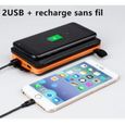 Chargeur solaire 24000mAh batterie externe portable avec 3 panneaux batterie externe étanche pour téléphone tablette-3