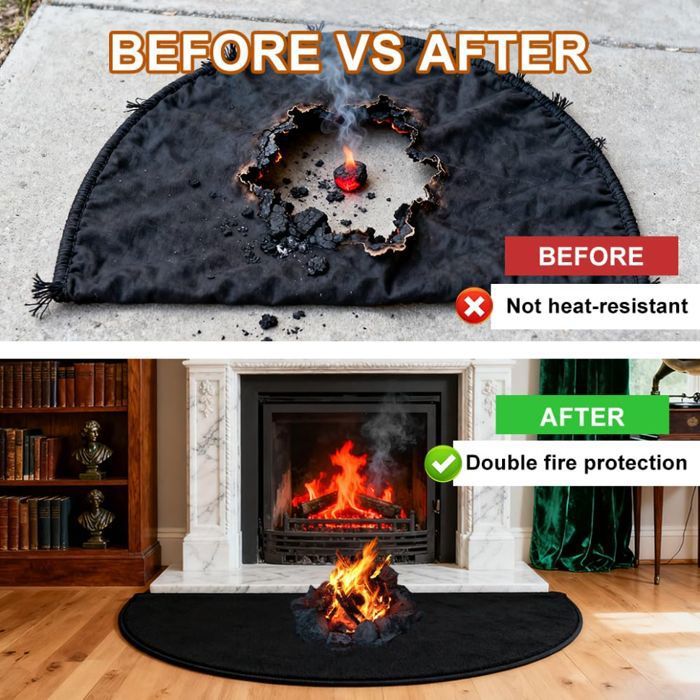 Fire Retardant Fireplace Mat Fire Retardant Stove Spark Guard Plate ...