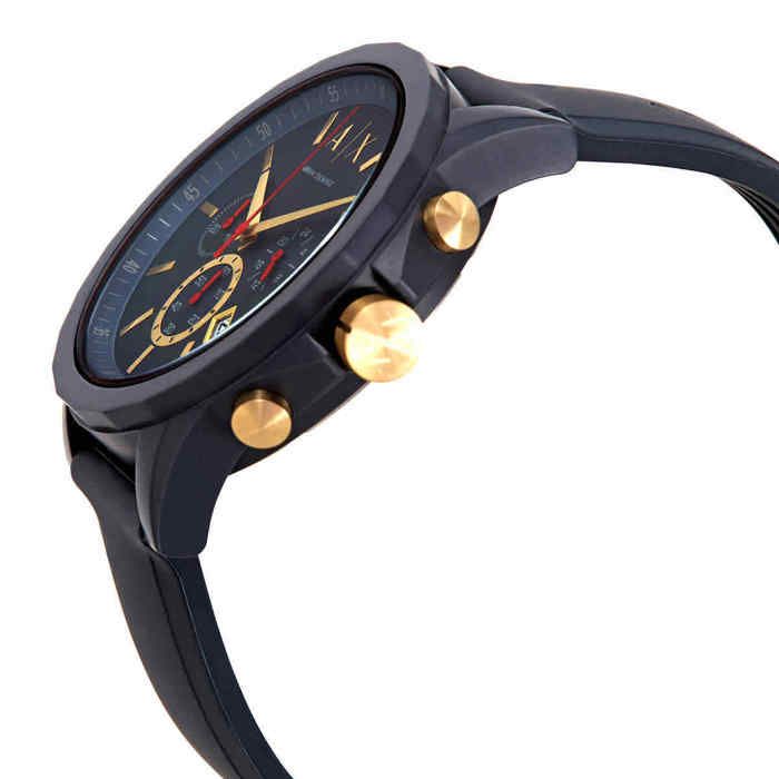 Montre chronographe Armani Exchange AX1335 Quartz Etanche 3 Atm Silicone gris bleu Bleu Gris Dore Rouge Sport Achat vente montre Homme Adulte Gris Resine Cdiscount