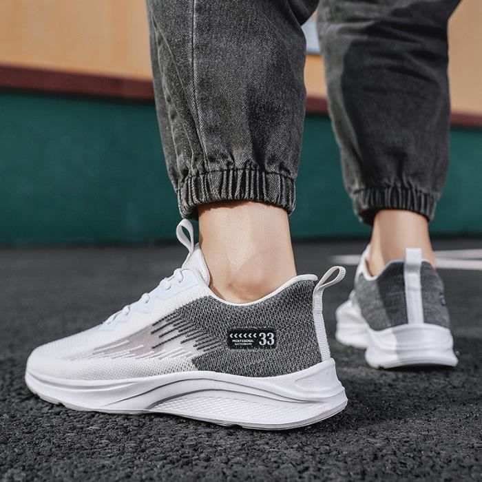 Chaussures de sport pour hommes Double couche maille respirante