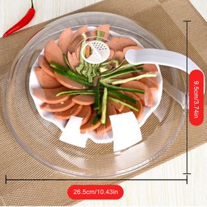 3 PAGEN® Assiette à Micro-ondes 3 Compartiments Avec Couvercle - Réchauffement Doux & Uniforme - Plastique Durable - Passe Lave-Vaisselle - 21 Cm