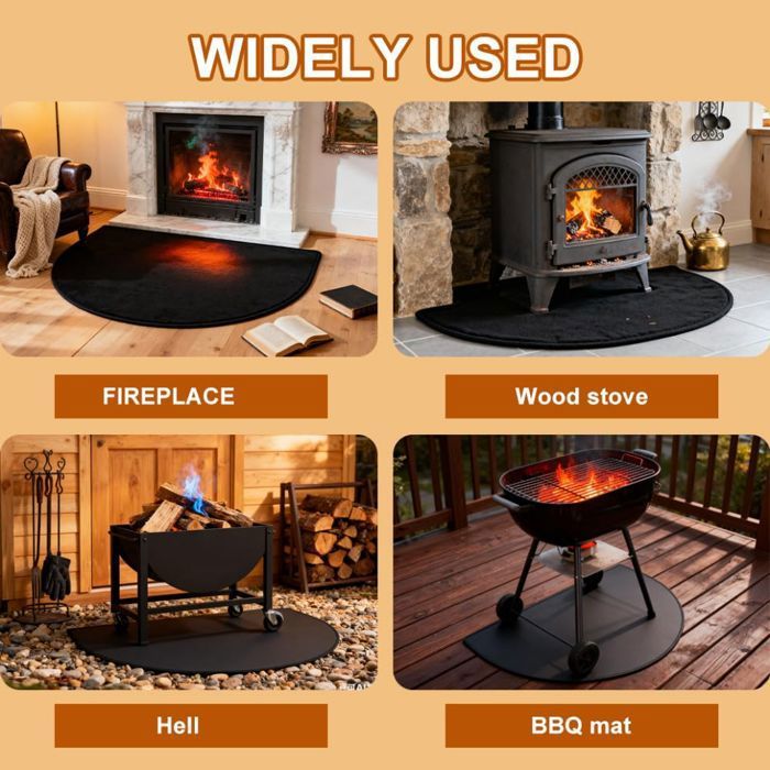 Fire Retardant Fireplace Mat Fire Retardant Stove Spark Guard Plate ...