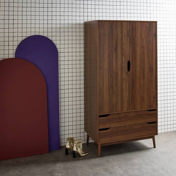 Armoire 2 Portes 2 Tiroirs La Redoute - Bois - 186x90x50 Cm - Bon état