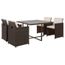 Salon De Jardin Encastrable 5 Pcs Avec Coussins Rotin Marron Gar Achat Vente Chaise Soldes Cdiscount