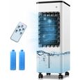 Climatiseur 3 en 1 Évaporatif Mobile, Rafraîchisseur d'Air avec Télécommande, 3 Vitesses, Réservoir 6L, Minuterie 7.5 h, Blanc