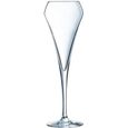 6 flûtes à champagne 20cl Open Up - Chef&Sommelier - Cristallin design original 30% plus résistant-0