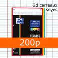 200 pages Feuilles simples OXFORD Color System A4 Grands carreaux Séyès Perforées Cadre couleurs assorties-0