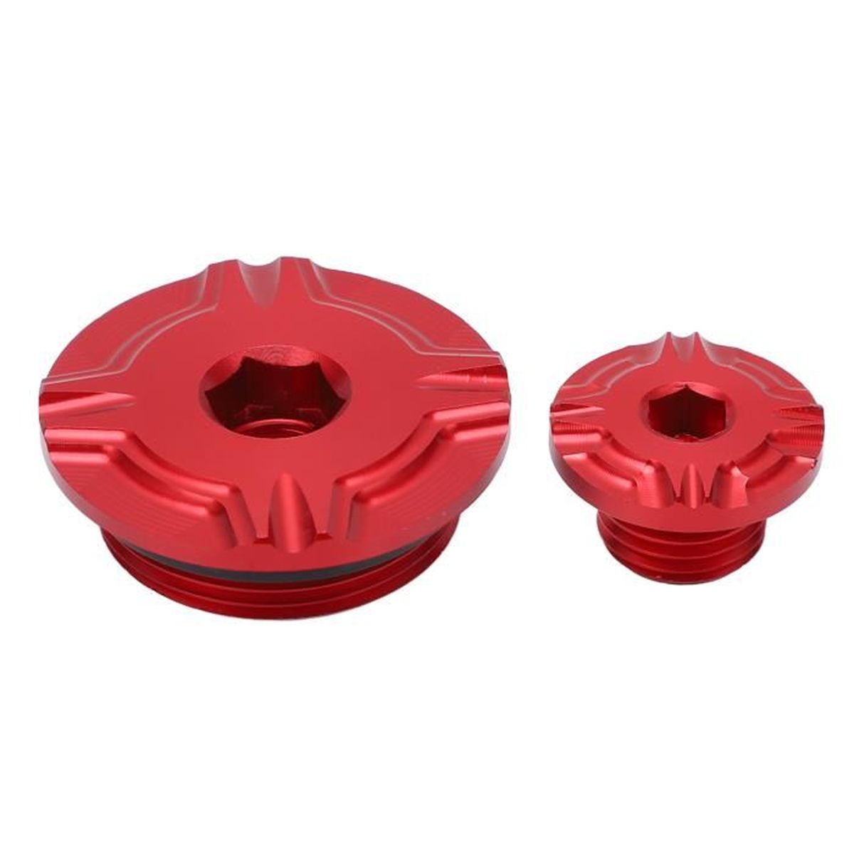 Bouchon De Remplissage D'huile ZETA ZE89-2312 Rouge - Aluminium Haute Qualité, Pour Moto, Style Racing