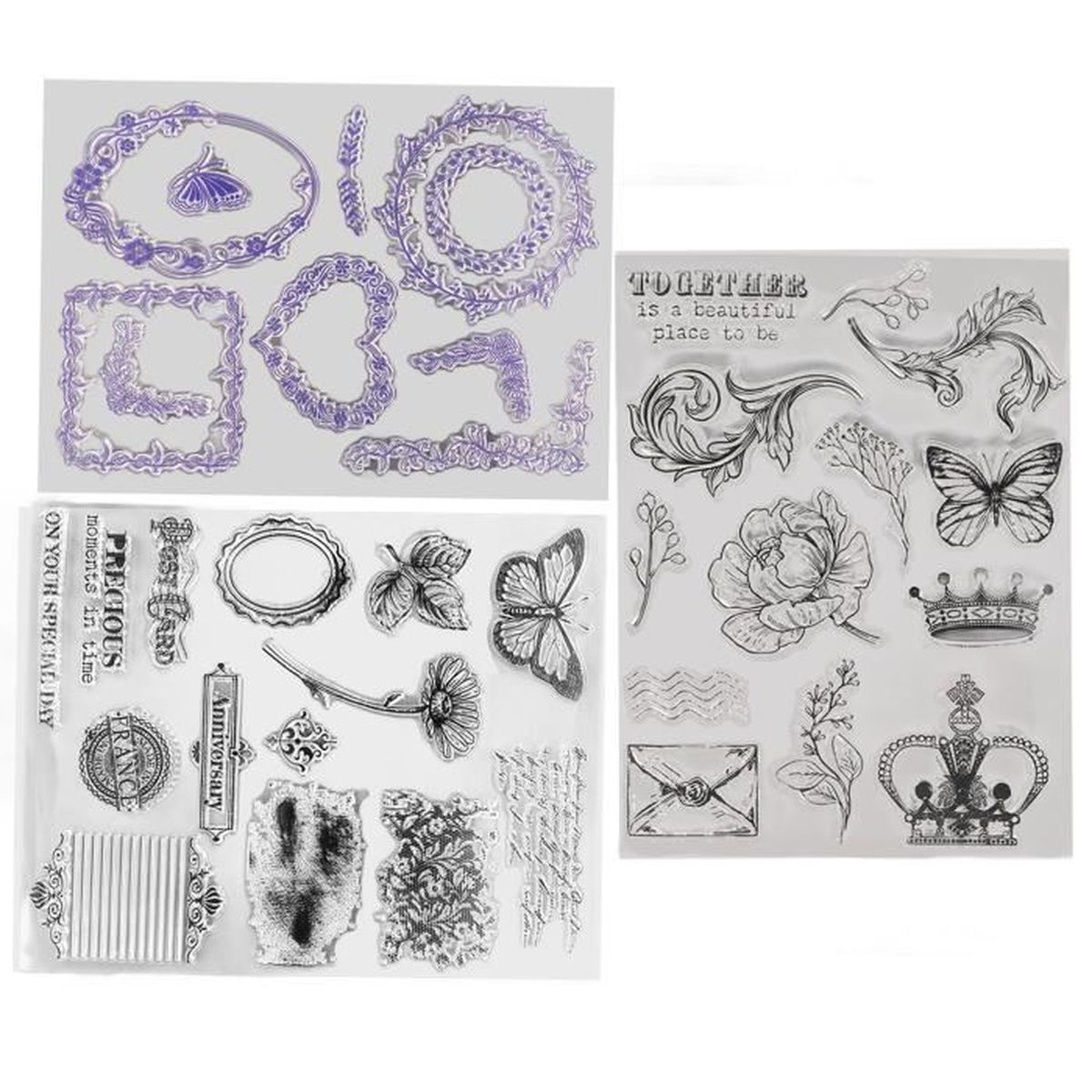Tampon Acrylique à Carreaux Motif étoile - Modèles D'artisanat En Papier - Occasion