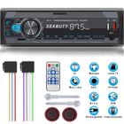 SEABUTY Autoradio Bluetooth 1 Din - 7 Couleurs FM Poste Radio Voiture Bluetooth 5.0 - pour 12V Voiture Supporte 2 USB/AUX/MP3/iOS/Android
