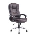 Fauteuil de bureau - CLP - Enno - Similicuir - Marron foncé - Confortable et robuste