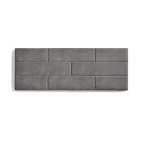 Tête de lit 160 Mur de briques Tissu antitache 162x57x5cm Gris. ECCOX