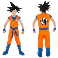 Déguisement Goku Garçon - Dragon Ball - Personnage Fiction - Polyester - Blanc - Orange