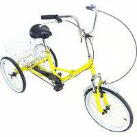 Tricycle de vélo adulte pliable à une vitesse de 20 po à 3 roues avec panier