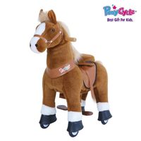 PonyCycle® - Quad à Pédale pour enfant 3~5ans - Vélo 4 Roues Jouet Poney à Monter Kart Buggy Extérieur - Cadeau Noël