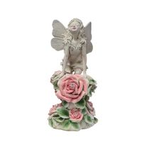 Statue de Jardin féerique, Figurines d'ange Solaire en résine Solaire lumière pour la décoration de Jardin en Bois de pelouse d N°1