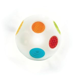BALLE EVEIL - BALLE D'ACTIVITES Jouet interactif pour bébé - INFANTINO - Senso' Balle Sonore - 4 mélodies - 7 couleurs et lumières - 6 textures